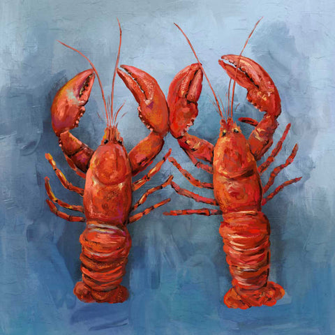 Coastal Locals - Lobster Pair Canvas Print | Coastal Decor | Wall Art