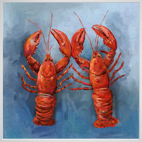Coastal Locals - Lobster Pair Canvas Print | Coastal Decor | Wall Art
