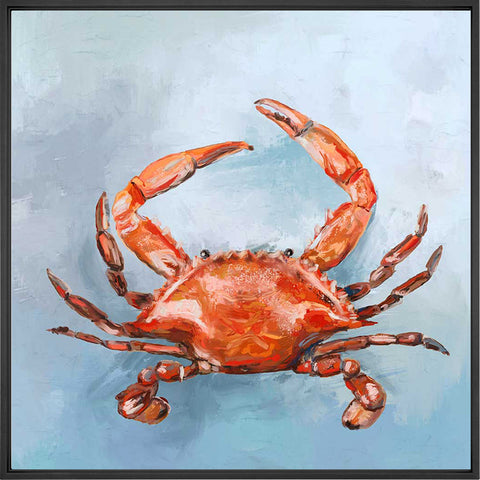 Coastal Locals - Red Crab Canvas Print | Coastal Decor | Wall Art