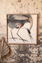 Crane Print Under Glass | Coastal Decor | Wall Art