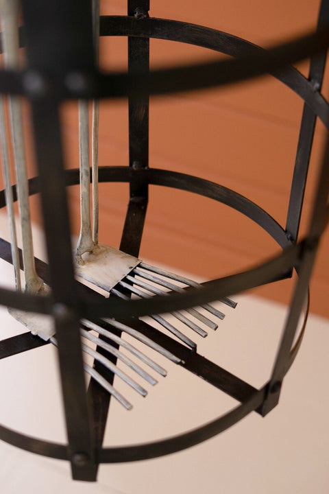 Metal Halloween Skeleton in a Cage | Seasonal | Halloween