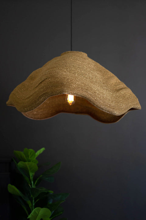Moon Grass Scalloped Dome Hanging Pendant Lamp | Island Decor | Home Accessories
