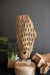 Perforated Carved Teak Wood Sculpture on a Base | Island Decor | Home Accessories