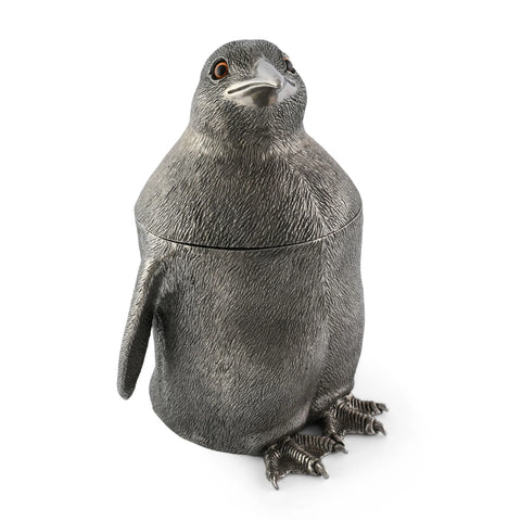 Pewter Penguin Ice Bucket | Coastal Decor | Decorative Bowls