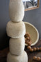 Quad Paper Mache Table Lamp with Tapered Fabric Shade | Island Decor | Lighting