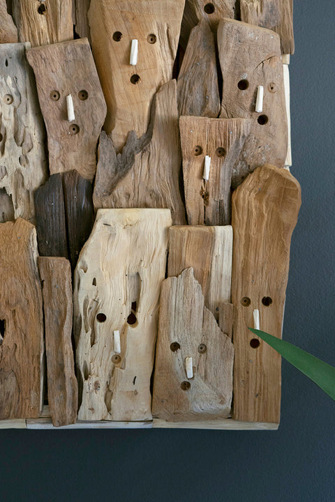 Repurposed Driftwood Faces Wall Art | Island Decor | Wall Art