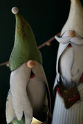 Set of 2 Painted Singing Santa Gnomes | Seasonal | Christmas