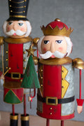 Set of 3 Painted Metal Nutcrackers | Seasonal | Christmas