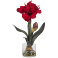 Amaryllis with Round Vase | Seasonal | Artificial Flowers