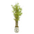 Bamboo Plant In Floral Print Planter | Island Decor | Artificial Flowers