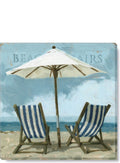 Beach Chairs Canvas Print | Coastal Decor | Wall Art