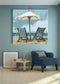 Beach Chairs Canvas Print | Coastal Decor | Wall Art