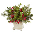 Berry and Pine Arrangement | Seasonal | Artificial Flowers