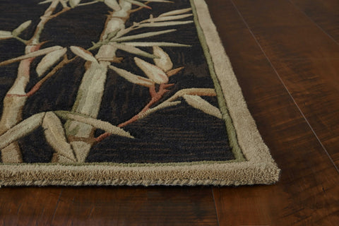 Black And Bamboo Area Rug | Island Decor | Rugs