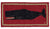 Black Whale on Red  Hooked Wool Rug | Nautical Decor | Rugs