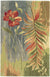 Blue Green Tropical Plant Area Rug | Island Decor Rugs