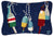 Boat Buoys Hooked Wool Pillow | Nautical Decor | Pillows
