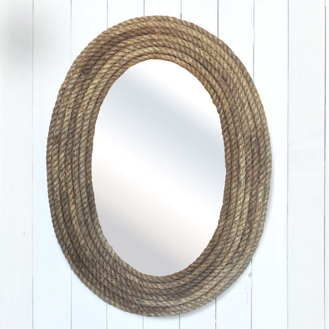 Bridgeport Rope Mirror Oval | Nautical Decor | Mirrors