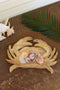 Carved Wooden Crab Platter | Coastal Decor | Decorative Trays