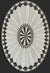 Charleston Oval Vintage Vinyl Floorcloth | Coastal Decor | Rugs