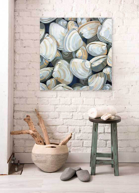 Clamouflage Canvas Print | Coastal Decor | Wall Art