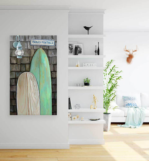 Coastal Boards Canvas Print | Coastal Decor | Wall Art