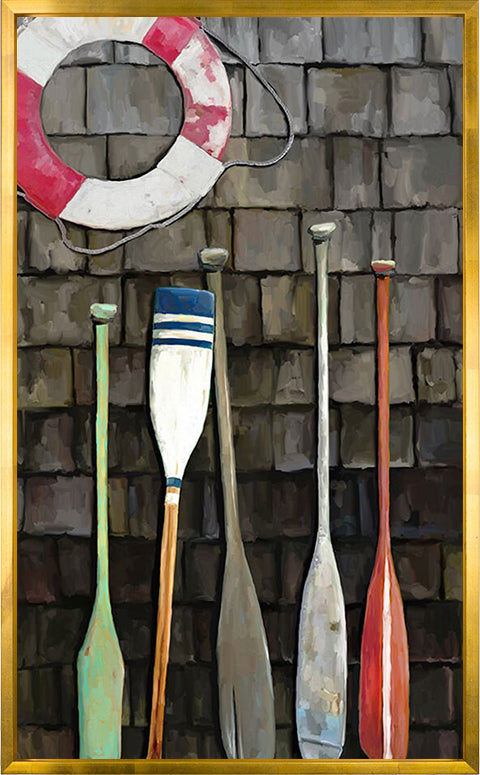 Coastal Oars Canvas Print | Coastal Decor | Wall Art