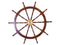 Deluxe Class Wood and Brass Decorative Ship Wheel | Nautical Decor | Wall Art