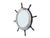 Deluxe Class Wood and Brushed Nickel Ship Wheel Porthole Mirror | Nautical Decor | Mirrors