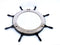 Deluxe Class Wood and Chrome Ship Wheel Porthole Mirror | Nautical Decor | Mirrors