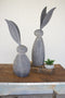 Faux Stone Rabbit with Metal Ears - Short | Seasonal | Easter