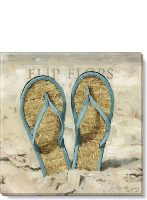 Flip Flops Canvas Print | Coastal Decor | Wall Art