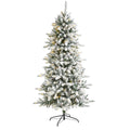 Flocked Livingston Fir Artificial Christmas Tree With Pine Cones | Seasonal