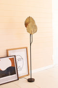 Floor Lamp with Antique Gold Leaves Detail | Island Decor | Lighting