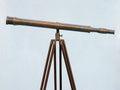 Floor Standing Antique Brass Galileo Telescope | Nautical Decor | Home Accessories