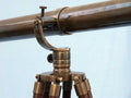 Floor Standing Antique Brass Galileo Telescope | Nautical Decor | Home Accessories