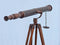 Floor Standing Antique Copper With Leather Galileo | Nautical Decor | Home Accessories