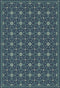 Folk Art Museum Whig Rose Going Beyond the Seas Vintage Vinyl Floorcloth Rectangle | Coastal Decor | Rugs