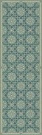 Folk Art Museum Whig Rose Life Is A Journey Vintage Vinyl Floorcloth Runner | Coastal Decor | Rugs