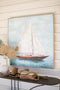 Framed Sailboat Oil Painting | Nautical Decor | Wall Art