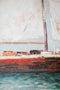Framed Sailboat Oil Painting | Nautical Decor | Wall Art