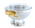 Gold Sturgeon Caviar Server | Coastal Decor | Decorative Bowls