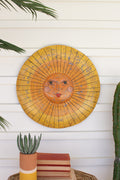 Hand-hammered Recycled Metal Sun Face | Island Decor | Wall Art