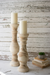 Hand Carved Wooden Candle Stands Set of 2 | Coastal Decor | Candle Holders
