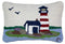 Harbor Light Hooked Wool Pillow | Nautical Decor | Pillows