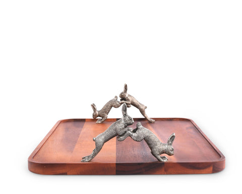 Hopping Bunny Wood Tray | Seasonal | Easter