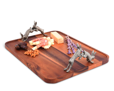 Hopping Bunny Wood Tray | Seasonal | Easter