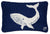 Humpback Whale Hooked Wool Pillow | Nautical Decor | Pillows