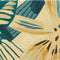 Ivory And Teal Tropical Area Rug Wool | Island Decor | Rugs