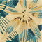Ivory And Teal Tropical Area Rug Wool | Island Decor | Rugs